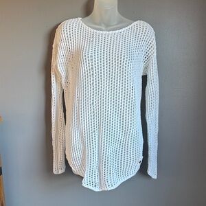 Southern Tide white knit mesh sweater * sz S *